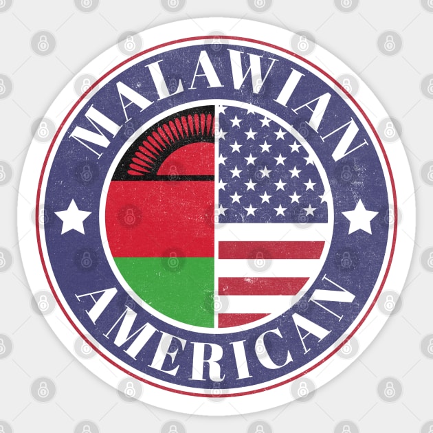 Proud Malawian-American Badge - Malawi Flag Sticker by Yesteeyear